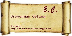 Braverman Celina névjegykártya